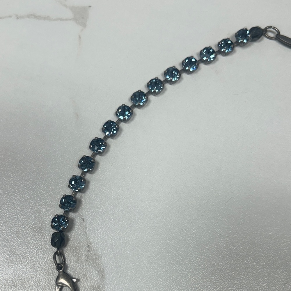 Sabika Blue Crystal Bracelet - Picture 2 of 3